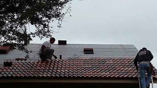 Composite Roof tile installed